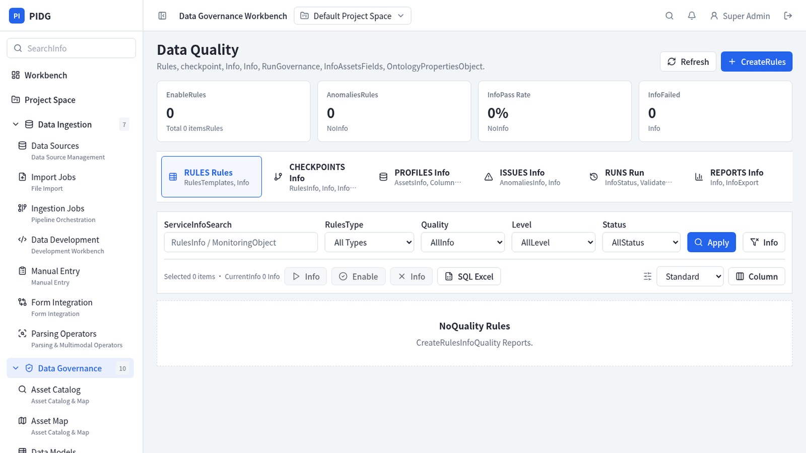 PIDG — Data quality monitoring
